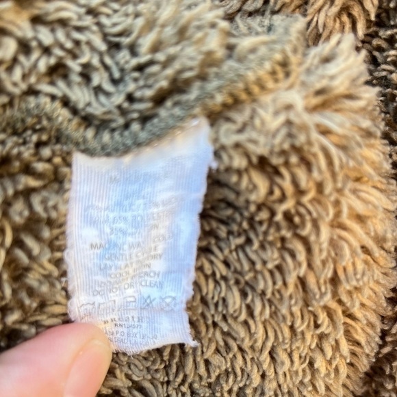 Women's Prana Jacket Green Solid Sherpa S HOLE Hippie BOHO Asymmetrical City - Picture 10 of 16